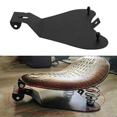 Imagem de PSLER Base para assento solo de motocicleta com mola, placa de base, suporte e kit de suportes de montagem em aço resistente para assentos Sportster XL 883 1200 Chopper Bobber, preto