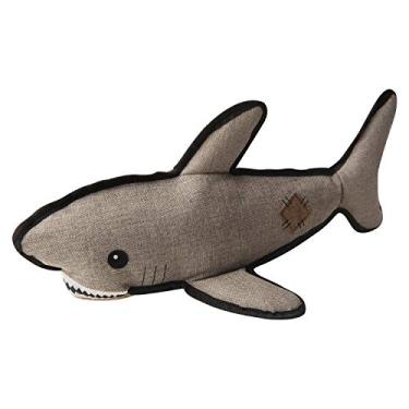 Imagem de Bichos de pelúcia SNUGAROOZ Cute Saul The Shark para cães, brinquedos legais para filhotes, resistentes e duráveis para mastigadores, para animais de estimação – Cinza