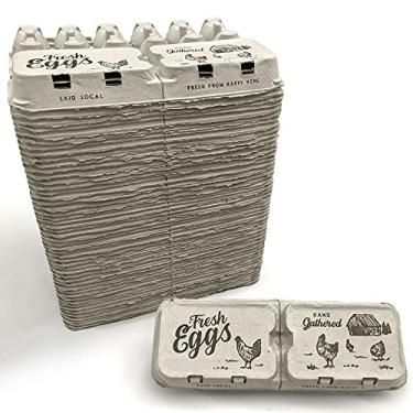 Imagem de Meia dúzia de caixas de ovos vazias - 50 dúzias de latas podem dividir em 100 meia dúzia de tamanho - segura 6 ou 12 ovos extragrandes