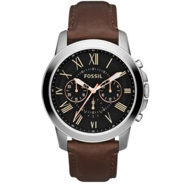Imagem de Relógio Fossil Masculino Grant Prata - FS4813/0PN