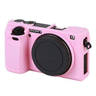 Imagem de Easy Hood Capa para câmera digital Sony Alpha A6000 ILCE-6000, capa protetora de silicone macio antiarranhões (rosa)