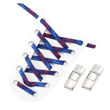 Imagem de Elastic Shoelaces Sneakers Fashion Mix And Match Colors Quick Shoelaces Suitable For All Shoes(Blue extreme)