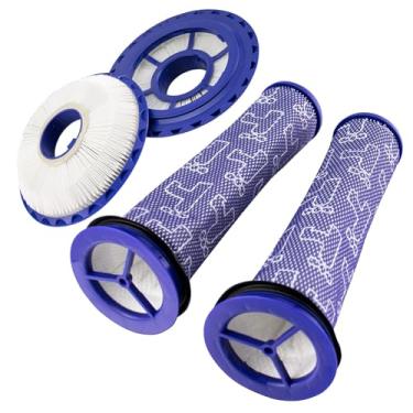 Imagem de Kit de substituição de 4 filtros compatível com Dyson DC41, DC65, DC66, UP13, UP20 Animal, Multi Piso e Bola Aspirador Substitui a peça # 920769-01&920640-01, 2 filtros HEPA e conjunto de 2 pré-filtros