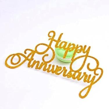 Imagem de Happy Anniversary Word Die Cut para fazer cartões, moldes de corte de metal, parabéns, cortes, molde de estênceis em relevo para decoração de scrap-booking, cartão de bênção de aniversário de