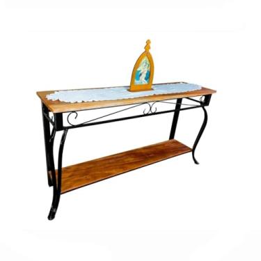 Imagem de Aparador Grande para Sala Ferro e Madeira Artesanal (100cm)