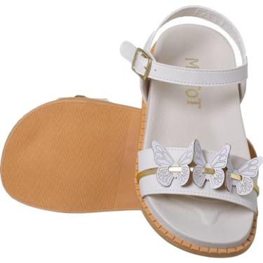 Imagem de Chinelos de Verão Femininos Birken com Tiras em Forma de Borboleta Confortável Juvenil (Branca, BR, Adulto, Numérico, 38)