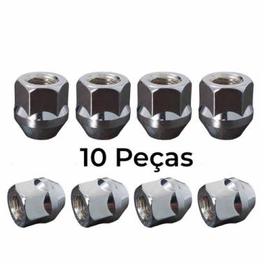 Imagem de 10 Un Porca de Roda M12 Vazada Cromada Chevette Onix Omega - TOURO