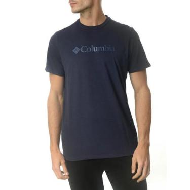 Imagem de Camiseta Columbia Masculina Basic Logo II Branded Shadow, M, Azul mari