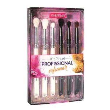 Imagem de Macrilan WB800 Kit  6 Pincéis de Maquiagem para Esfumar, Kit