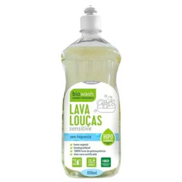 Imagem de Detergente Lava Louças 650ml Sensitive Biowash Sem Fragrancia Hipoaler