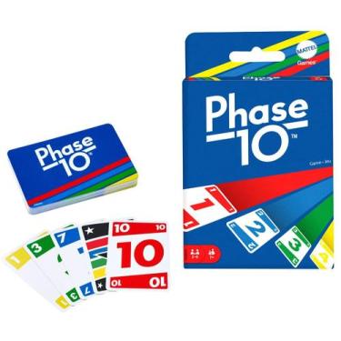 Imagem de Jogo De 112 Cartas Phase 10 Fases Baralho Games Tipo Rummy  - Mattel
