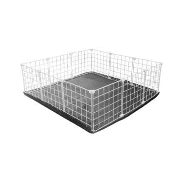 Imagem de Cercado Aramado Porquinho da Índia 90x90 Cm com Bandeja Higiênica de E