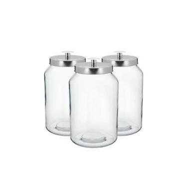 Imagem de Kit 3 Potes Vidro Porta Mantimentos 4L Home & Co - Home&Co