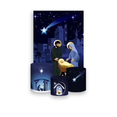 Imagem de Painel De Festa Vertical 1,50 x 2,20 + Trio De Capas Cilindro- Sagrada