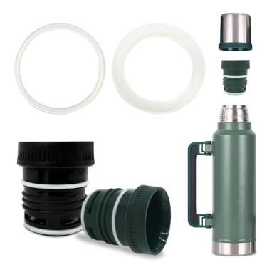 Imagem de 2 anéis de substituição Stanley Thermo Stopper / juntas de borracha – Vedação de silicone livre de BPA para garrafa clássica de boca larga isolada a vácuo (1,1 QT, 2QT, 750 ml, 1,9 QT)