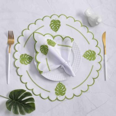 Imagem de Kit Jogo Americano Sousplat Bordado Costela Adão 04 Lugares - Santos &