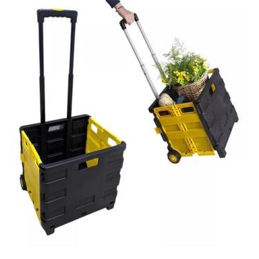 Imagem de Carrinho Multiuso Dobrável De Compras Cesto Maleta Portátil - IDEA+PRO