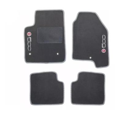 Imagem de Kit Tapete De Carpete Fiat 500 2010 Até 2018 Cinza - Master Parts