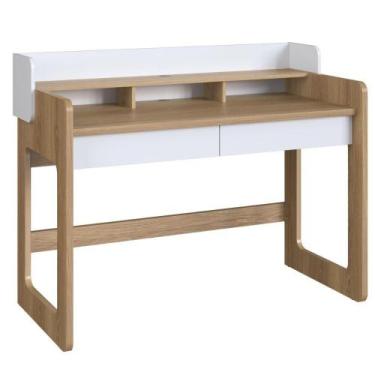 Imagem de Escrivaninha Flexus Artesano 128 cm (Largura) MDP Hanover (Mel) e Bran