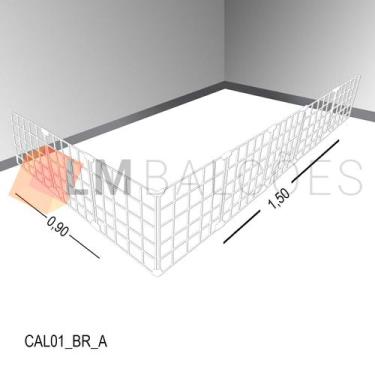 Imagem de Cercadinho Aramado Branco Para Pet em L - 0,90 X 0,30 X 1,50m - LM Bal