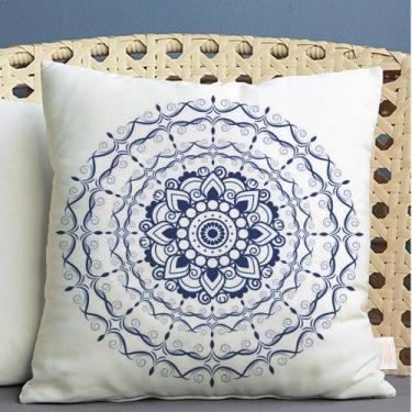 Imagem de Almofada Estampada Mandala 40x40cm Provence Azul - FASTLAR