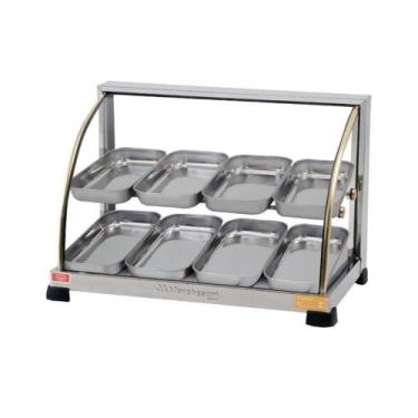 Imagem de Estufa Vitrine Curva Dupla para Salgados 8 bandejas EF.2.28 Marchesoni