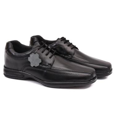 Imagem de Sapato Social COURO Masculino Preto Marrom Estilo Conforto - WSHOES, P