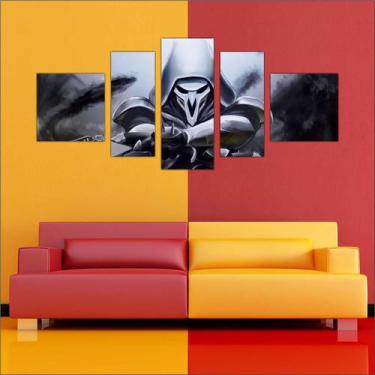 Imagem de Quadro Decorativo Game Overwatch Mosaico 5 Peças Salas Quartos TT2 - V