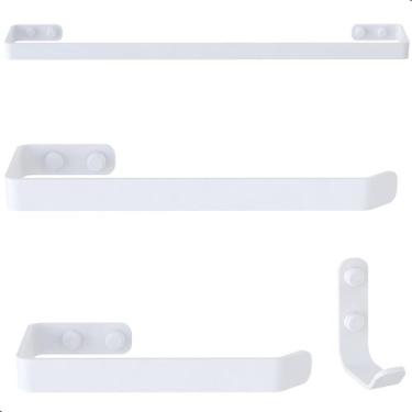 Imagem de Kit Acessórios Para Banheiro Branco 4 Peças - CONTEL STORE