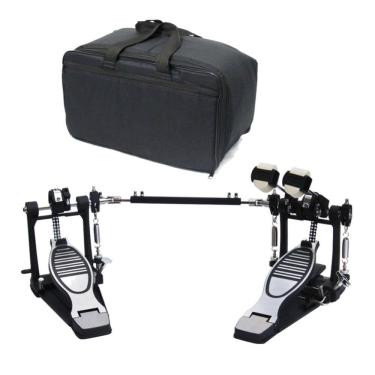 Imagem de Pedal Batedor Duplo Para Bumbo Bateria,Corrente Dupla,C/ Bag