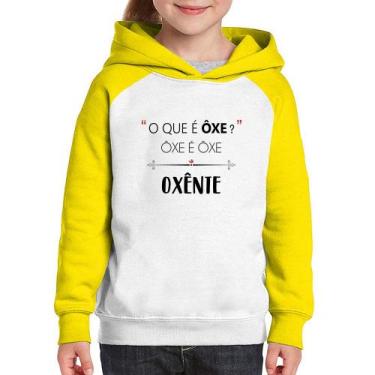 Imagem de Moletom Infantil Ôxe é Ôxe, Oxênte - Foca na Moda, Branco, Amarelo, 14