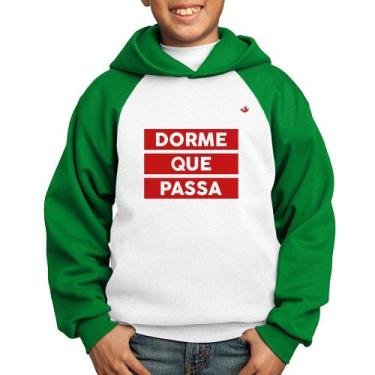 Imagem de Moletom Infantil Dorme que passa - Foca na Moda, Branco, Verde, 8