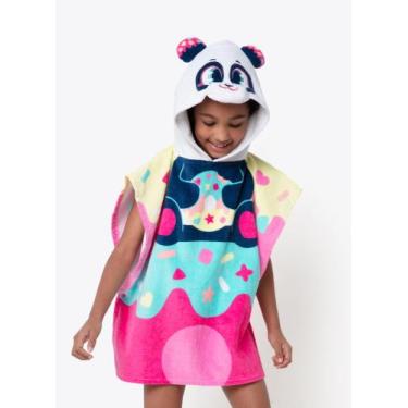 Imagem de Poncho Panda Donut Atoalhado Menina Infantil  Puket - 7909692180195, R