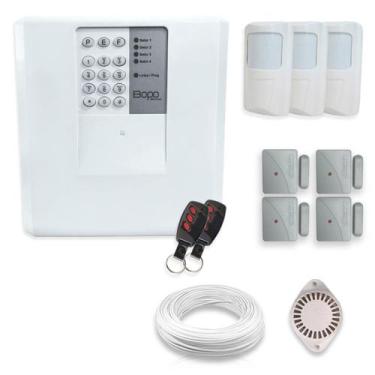 Imagem de Kit Alarme Residencial Bopo 7 Sensores Sem Fio e Discadora - Bopo Elet
