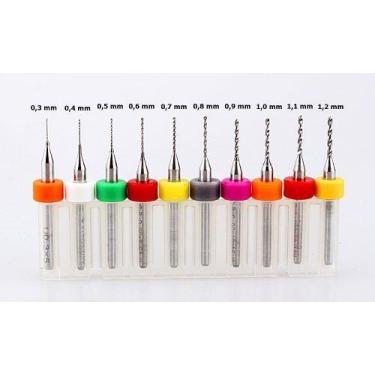 Imagem de Jogo 10 Fresas Brocas Raiadas Cnc Acessórios Micro Retifica - SteelToo
