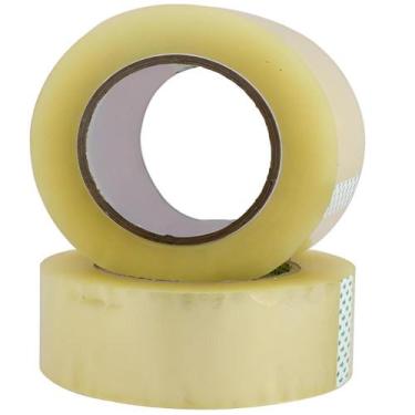 Imagem de Fita transparente 100 metros 45mm para embalagem ecommerce e caixas de