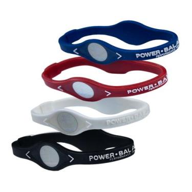 Imagem de Kit Pulseiras de Silicone Magnéticas Originais Power Balance, Preto, B
