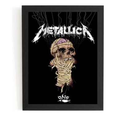 Imagem de Quadro Banda Metallica One Poster Com Moldura 44x32cm - Fanarte