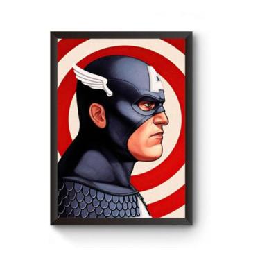 Imagem de Poster Moldurado Capitão America - Fanarte