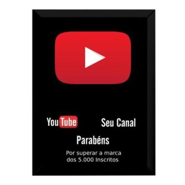 Imagem de Quadro Cenario Youtube Placa 5000 Inscritos Personalizada - Fanarte