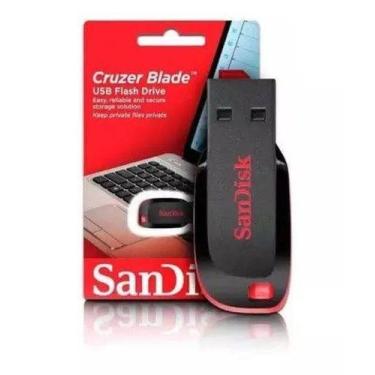 Imagem de Pendrive 128gb Cruzer Blade Sandisk Usb 2.0 Origal