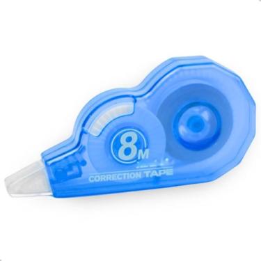 Imagem de Corretivo Branquinho Escolar em Fita Seco 8M Com Tampa - KNIMP, Azul