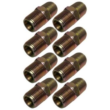 Imagem de 8 Niple Galvanizado Duplo Adaptador Conexão Aço 3/8x3/8 Npt - STORE AU