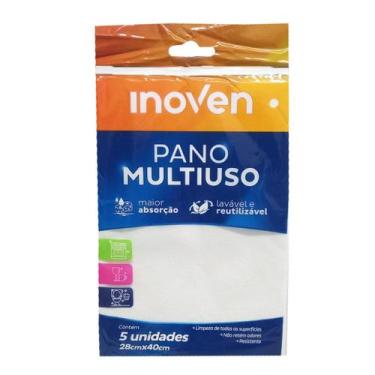 Imagem de Pacote 5 unidades Pano Multiuso Absorção Total Branco 28 cm x 40 cm - 