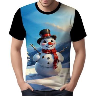 Imagem de Camise Camiseta Tshirt Natal Festas Boneco de Neve Noel 1 - Enjoy Shop