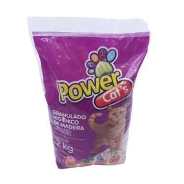 Imagem de Granulado Power Cats Higiênico de Madeira 2kg  para Gato e Mascotes