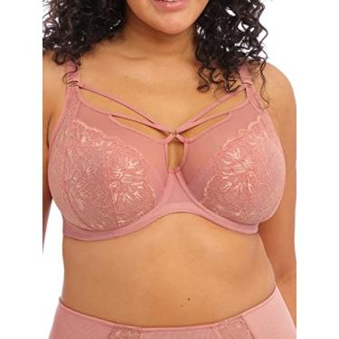 Imagem de Elomi Sutiã feminino Brianna com aro e decote profundo cinza rosa, Ash Rose, 36FF