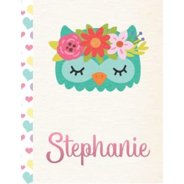 Imagem de Stephanie: 2022. Personalized Weekly Owl Planner For Girls. 8.5x11 Week Per Page 2021 Planner/Diary With Pink Name