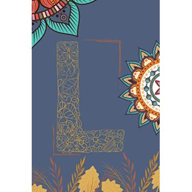 Imagem de Boho Monogram Letter L Lined Notebook: Bohemian Monogram Letter L Lined Notebook Journal,Daily Planner Diary,Drawing, Writing, Sketching or Doodling. Theme: Boho Monogram Letter L