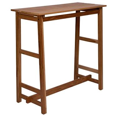 Imagem de Aparador e Mesa Alta Tramontina Verona em Madeira Teca com Acabamento Verniz Incolor